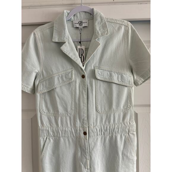 Hunter Brown coverall jumpsuit womens Small boilersuit light wash denim New NWT - Picture 2 of 6